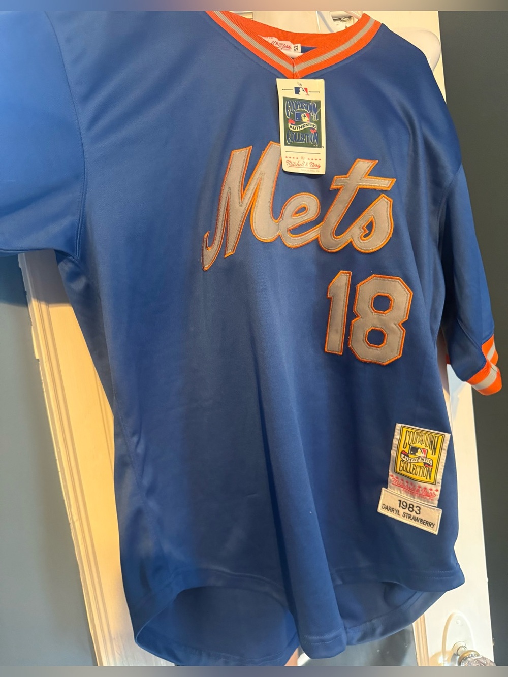 M&N Darryl Strawberry 18 NY Mets Rookie Year Cooperstown Authentic Jersey 52 NWT